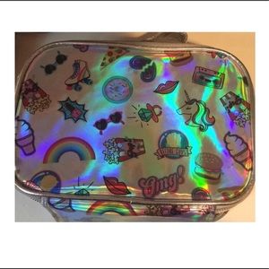 A medium sized makeup bag